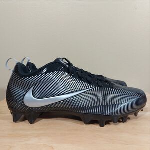 Nike Vapor Strike 5 TD Football Cleats Black Silver 833407-001 Men's Size 9